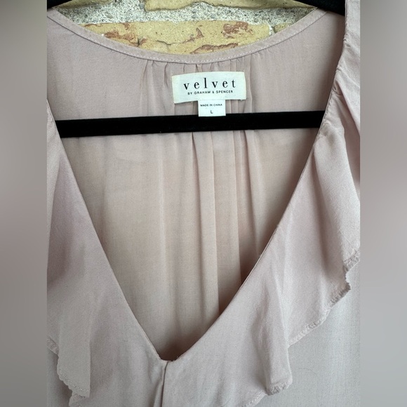 Velvet by Graham and Spencer Ruffle Sleeveless Blouse - Picture 2 of 3
